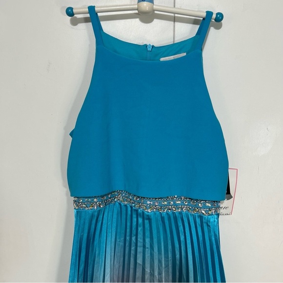 Rare Editions Big Girl's Ombre Zip Up Dressy Maxi Dress Blue Size 12 NWT - Picture 2 of 16
